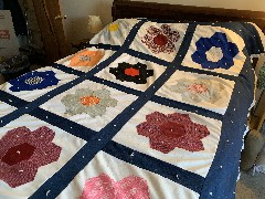 Mom s Crafts quilt on David s bed